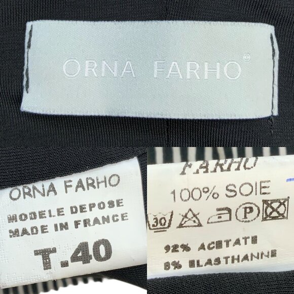 Orna Farho Silk Skirt 40 US/8 Multicolor Mini Pleated Blouson Bubble France - Picture 5 of 12